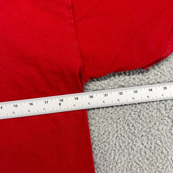 Vintage Nike Shirt Men's Large Red Black Graphic Center Swoosh Short Sleeve Y2K - Picture 3 of 10